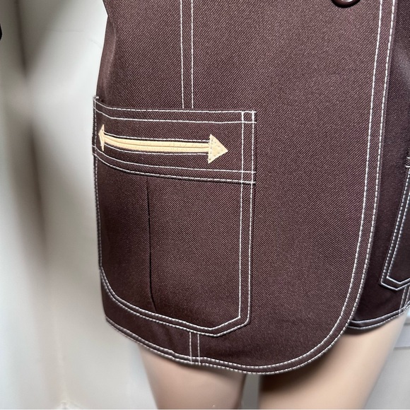 Vintage Rocky Road Rockabilly Contrast Trim Blazer Size 8 (vintage 12) - Picture 2 of 5